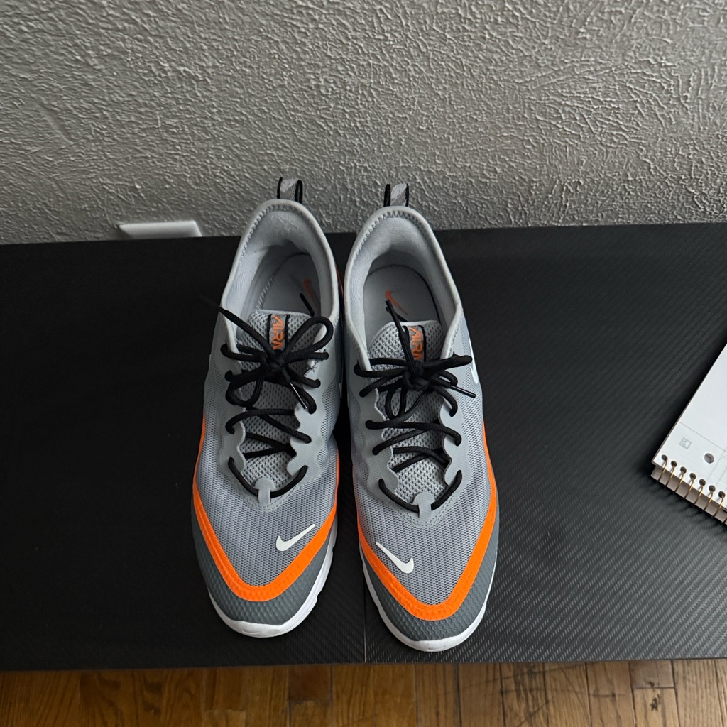 Nike Men's Sneakers In Gray And Orange